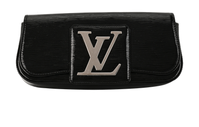 Sobe Clutch, &pound;395, Handbags, Black, Leather, Front view